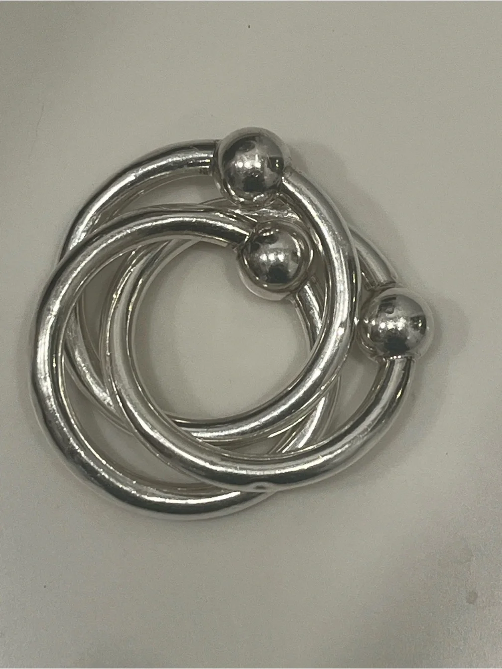 Tiffany & Co Three Interlocking Ring Rattle - Vintage